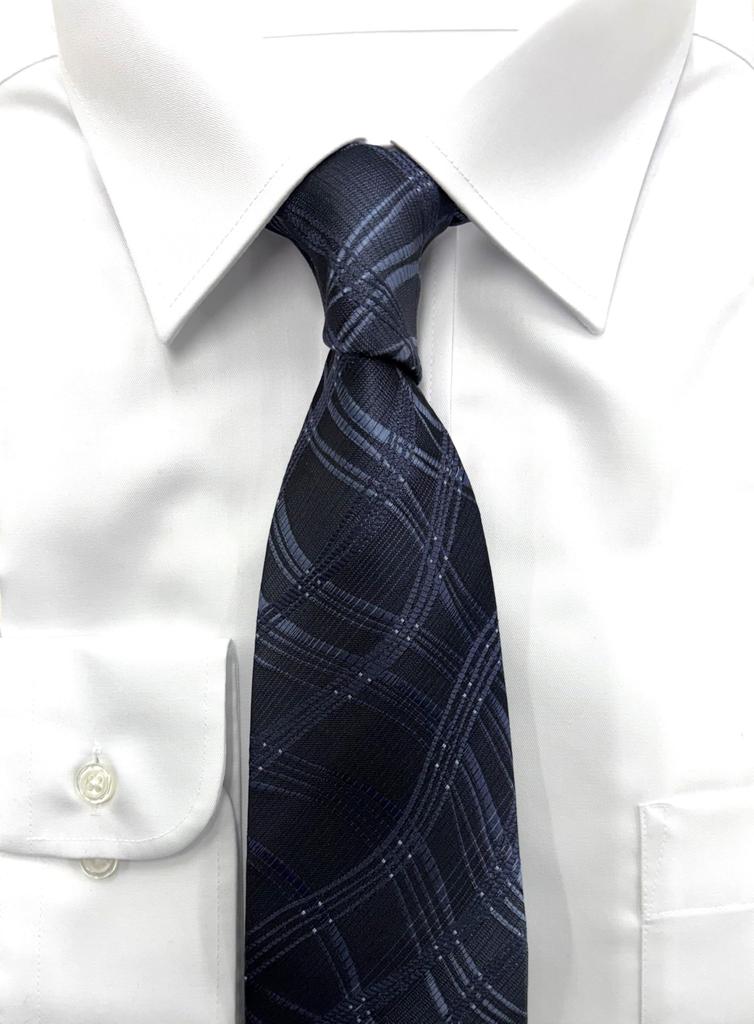(HIROKO KOSHINO HOMME) Necktie, Geometric Pattern, 003254-20000-2920 02 Navy base, Geometric pattern, FREE