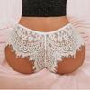 Black White Erotic Panties Underwear Women Low Waist Hollow Pants Eyelash Paragraph Lace Sexy Panties G String Europe Clothing