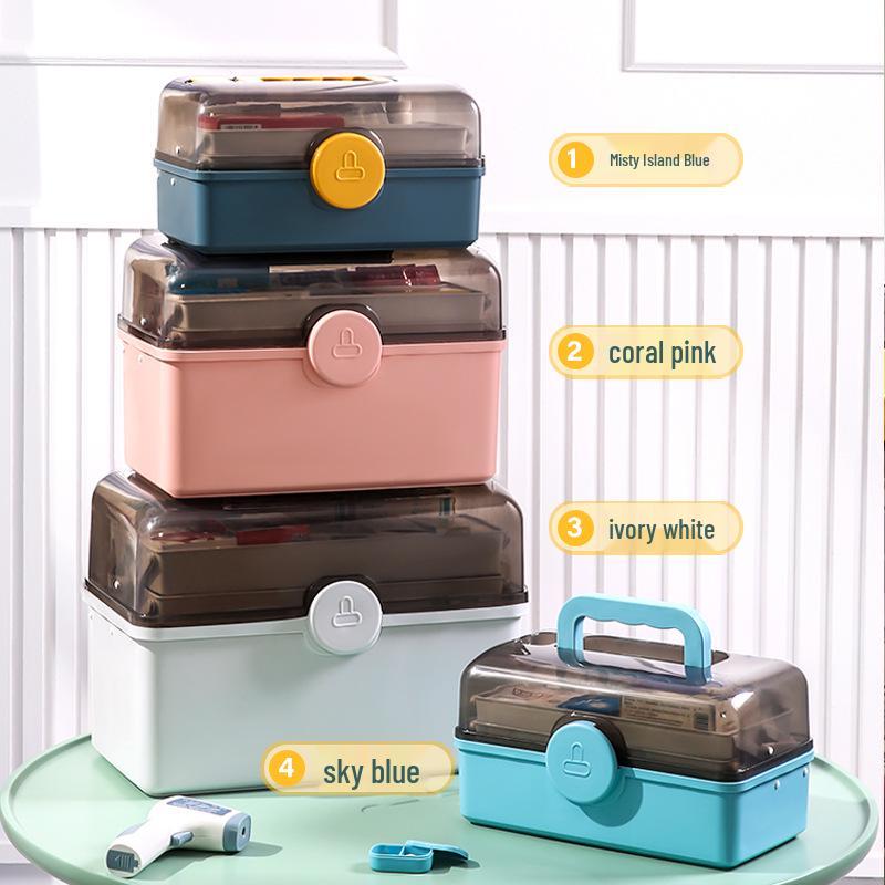 Family-Size Large Capacity First Aid and Medicine Storage Box