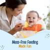 LuvLap Silicone Baby Feeding Bottle With Squeezy Spoon For Infant Baby Food Puree Juice Milk Water Feeder 180ml