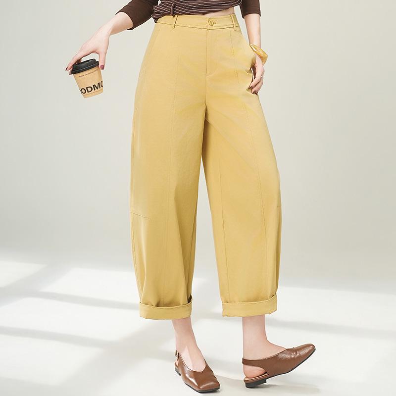 Sickle Spring/Summer 2026 Women's Fashion: Versatile Cropped Wide-Leg Pants - Trendy, Loose, Casual Style