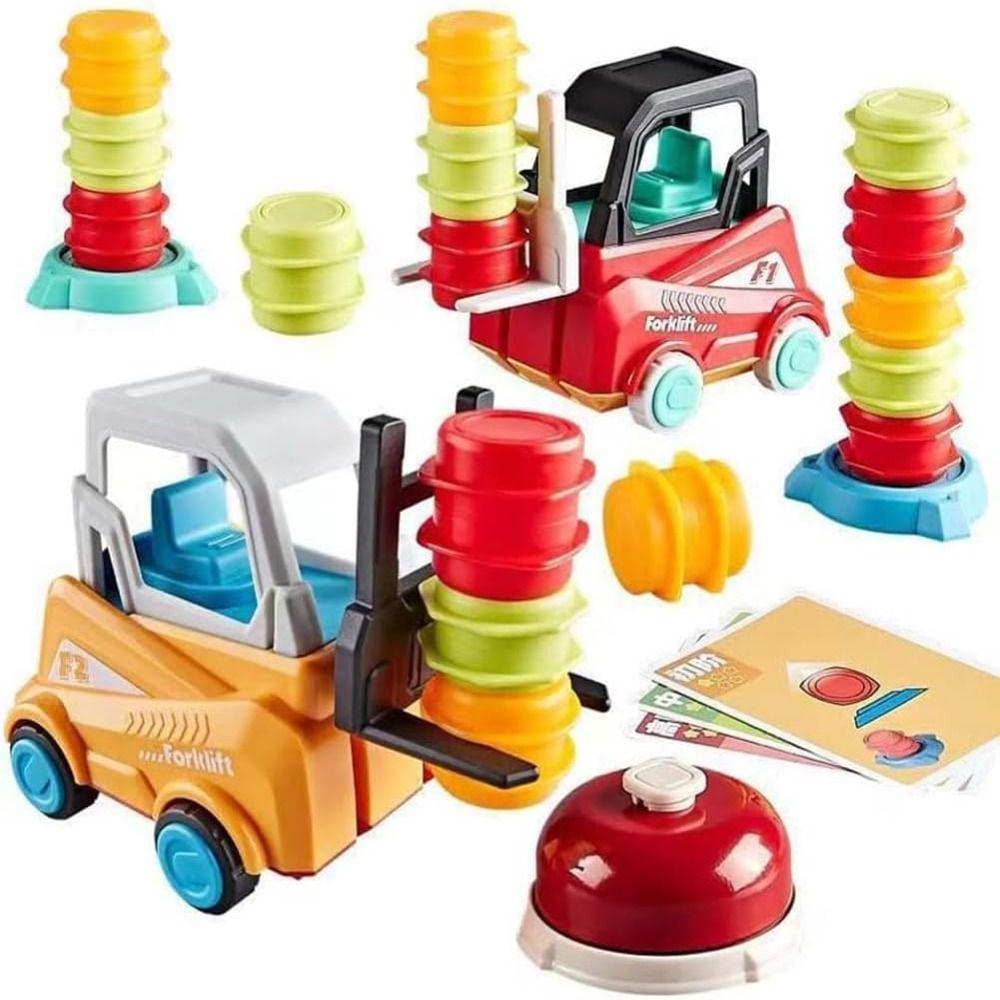 Plastic Engineer Forklift Transport Game Sorting Game Interactive Board Games Stacking Toys with Bell Funy Educational Toy