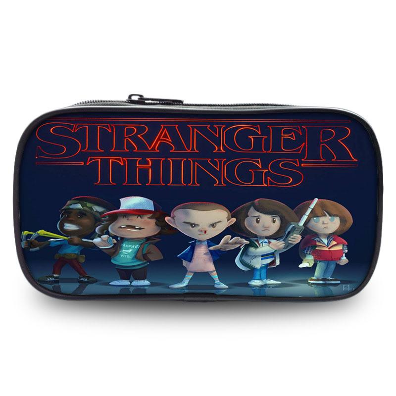 Stranger Things Pencil Case With Nylon Material For Students And Kids