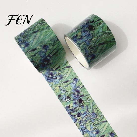 Craft Masking Tape Washi Tape, Oil Painting Decorative Artist Patterns Adhesive Creative Journaling for DIY Crafts, Junk Journal, Gift Wrapping,