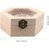 Unfinished Wood Storage Box with Lip Storage Organizer with 7 Slots for Ring Bracelet Necklace Earrings Accessories