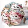 1pc Cartoon Cute Four Kittens Automatic 3 Fold Umbrella Design, Cute Cartoon Pattern, Portable Outdoor Umbrella, Perfect, Holiday Gift .Z010