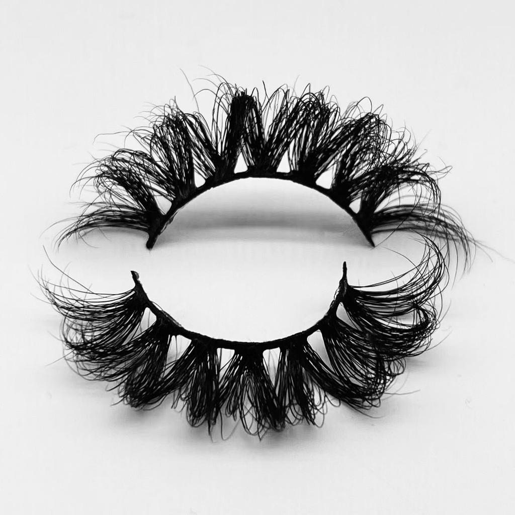 Die neuen 20MM Nerz Russische gekräuselte künstliche Wimpern, Europäische und Amerikanische Wimpern sind dick, gekräuselt und unordentlich, und gebratene Wimpern.