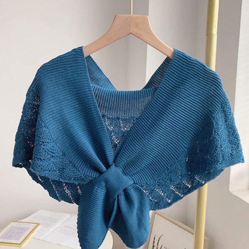 

Женский вязаный корейский плащ: Универсальный офисный шарф и шаль