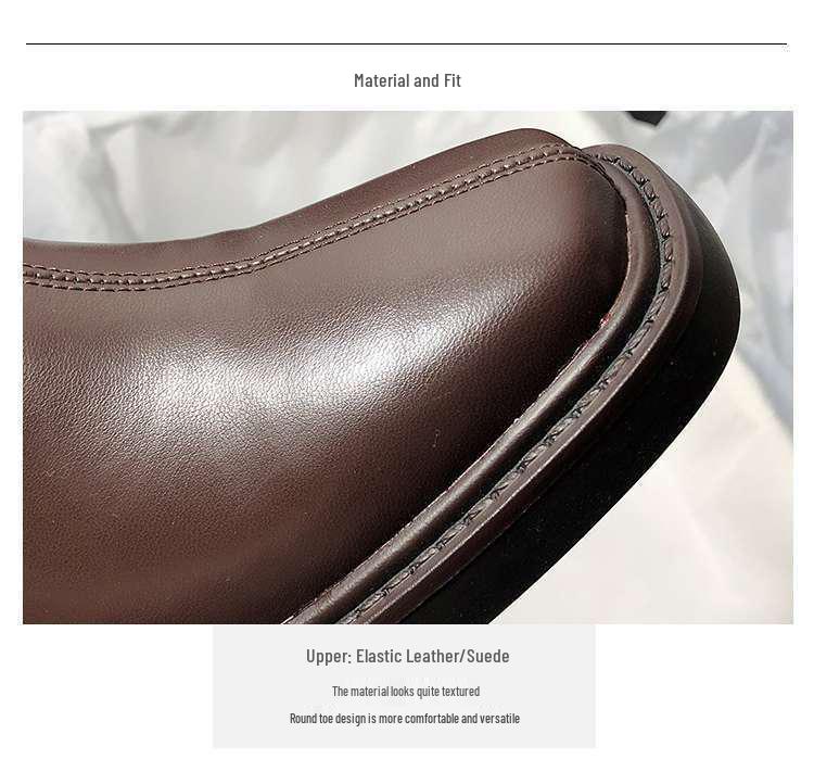 2025 Women's Genuine Leather Knee-High Chunky Heel Rider Boots