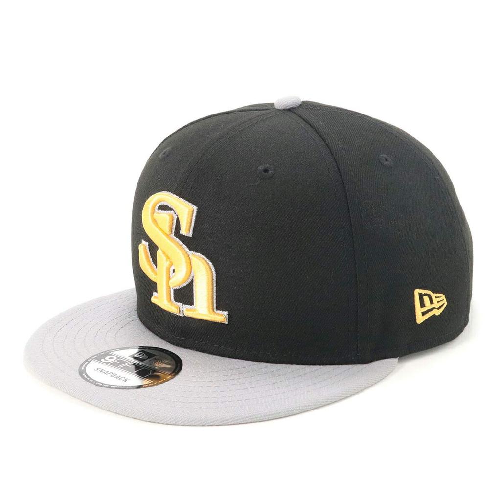 [New Era] Cap, Japanese Professional Baseball, Fukuoka SoftBank Hawks, ML, 950 NPB SOFHAW BLK ORG 25J