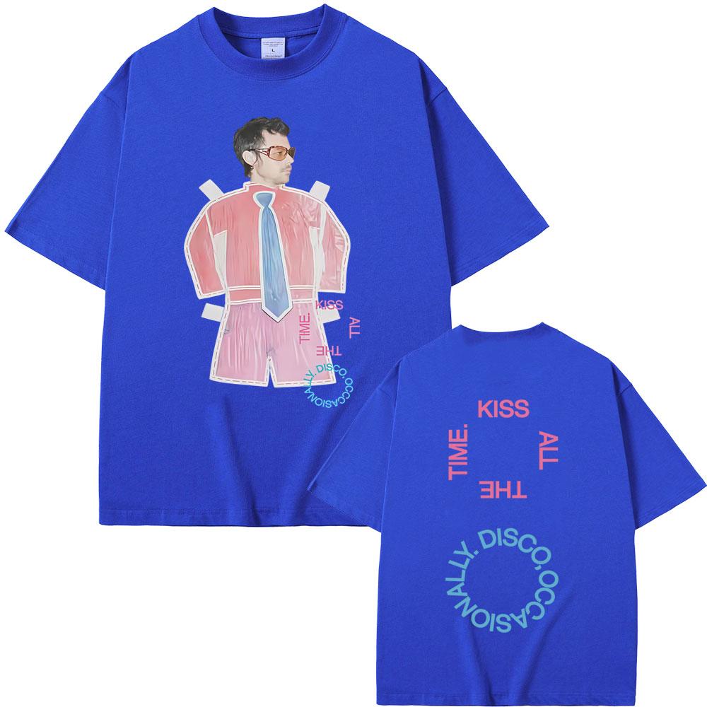 Kiss All The Time Disco Occasionally Graphic Tshirt Men Women Fashion Pop Music T Shirts Mens Hip Hop Oversized Tee Shirt Tops