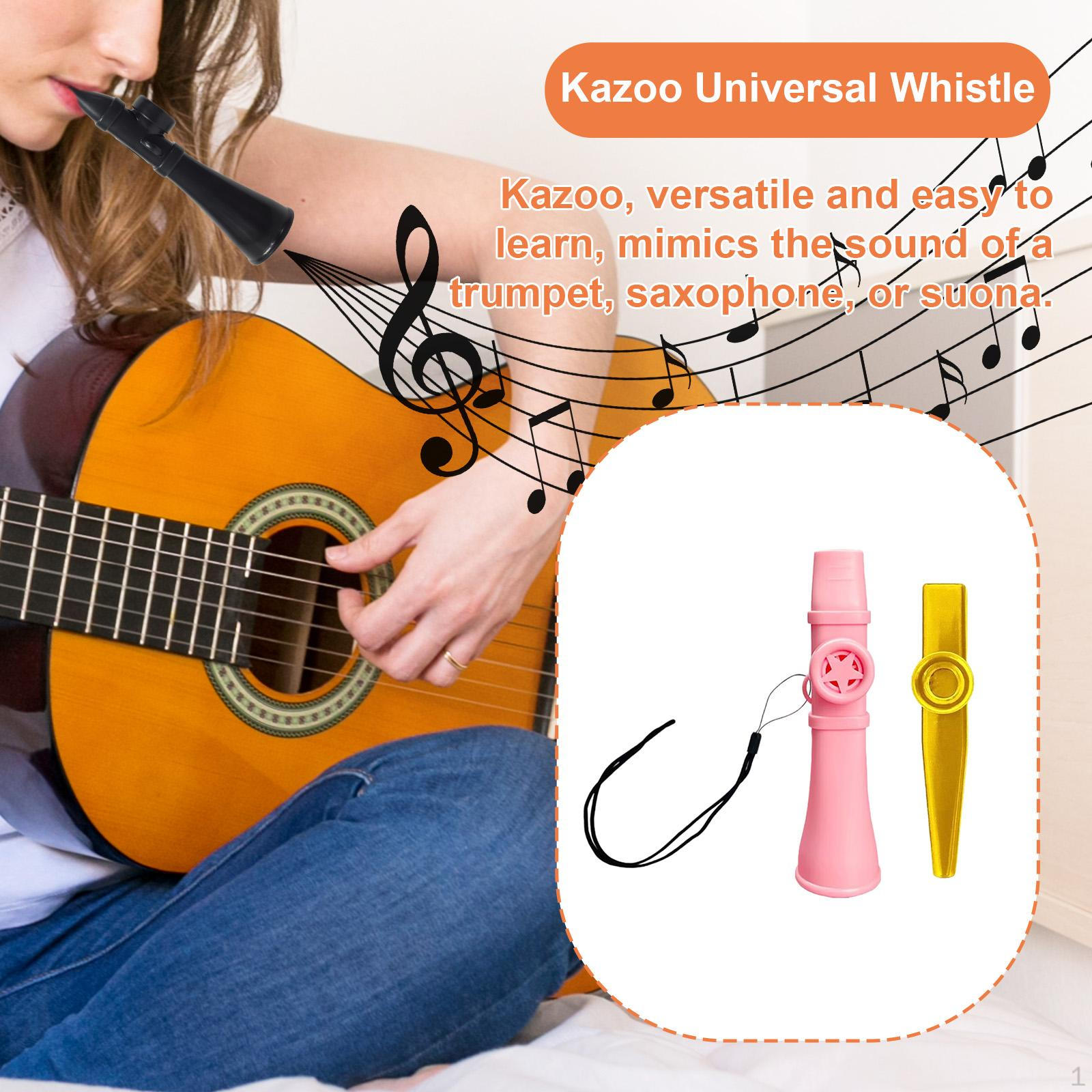 

Казу Флейта Мундштук Хороший Компаньон Легкий со Шнурком Музыкальный Инструмент для Сцены Взрослые Pink and Gold