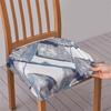 Flowers Printed Dining Chair Seat Cover Stretch Spandex Chair Covers Elastic Chair Slipcovers for Home Banquet Office Hotel