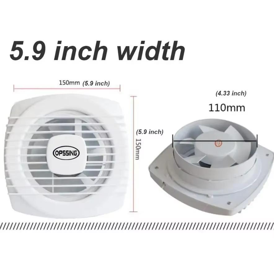 220V 4/6/7 palců 110/150/180mm tichý Větrací Silný Odsávací Ventilátor pro Okno Stěnu Koupelnu Toaletu Kuchyň Montovaný