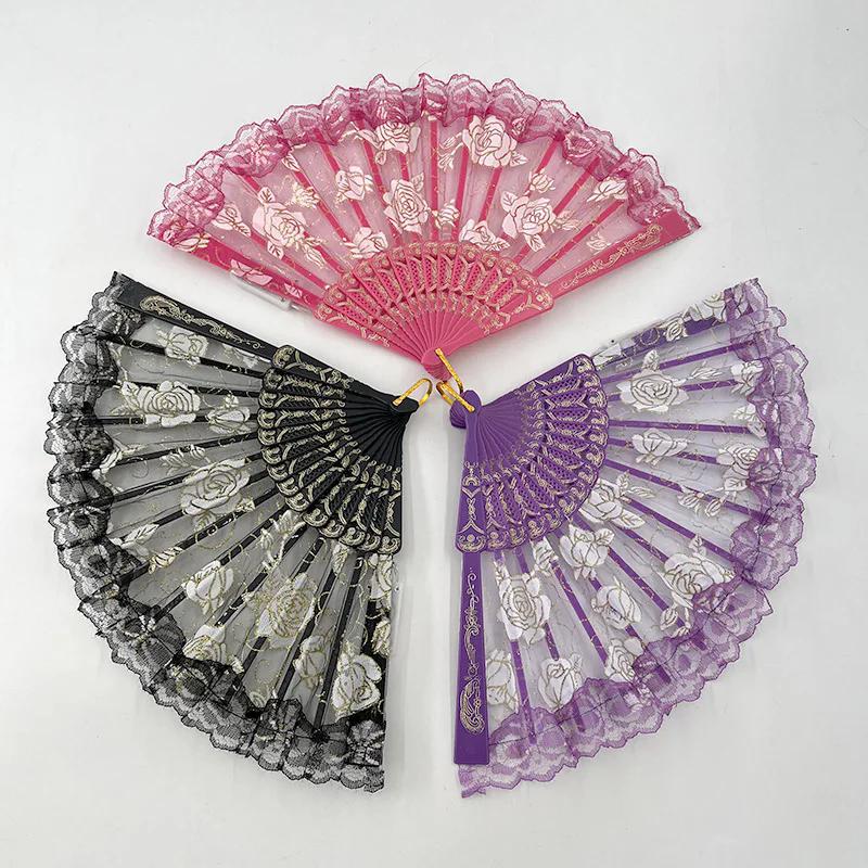 LED Luminous Foldable Fan Glow Dancing Light Hand Fan Night Performance Party Decoration Glow In The Dark Supplies Decor