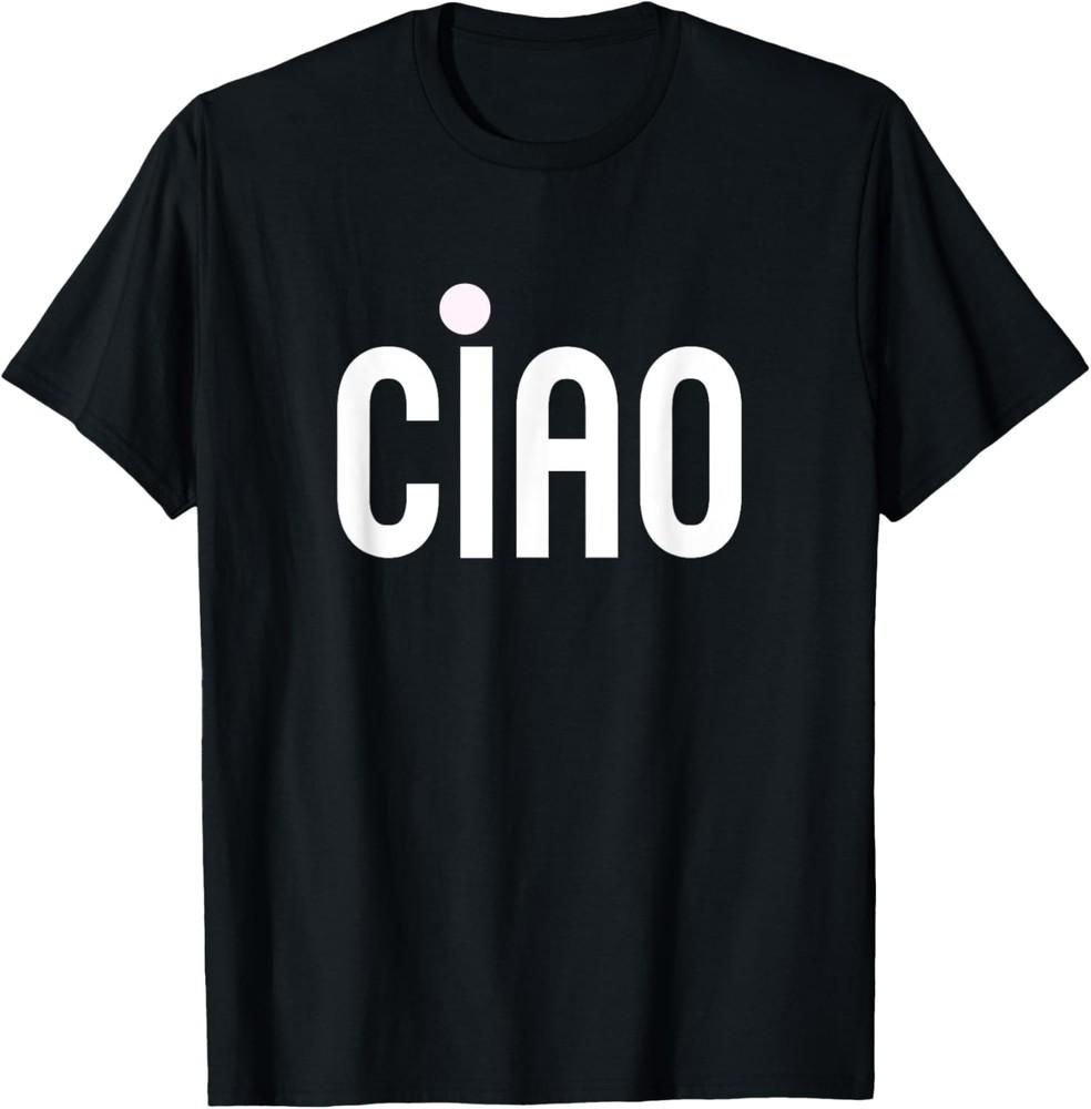 

Ciao Hi Bye Italian Saying White and Pink Minimalist TShirt Unisex T-Shirt M