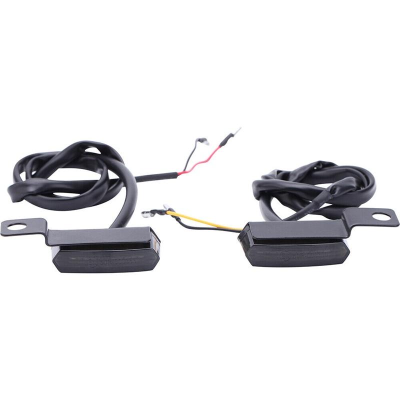 2Pcs Motorcycle LED E Mark Turn Signal Light Amber Flowing Indicator Lamp 12V Universal for Harley Sportster