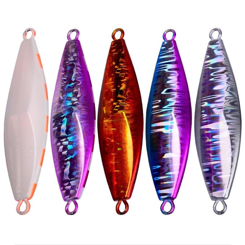 Sea Fishing Jig Fast Sinking Lure Artificial Hard Baits Fishing Baits Metal Jigging Spoon Fishing Tackle Accessory