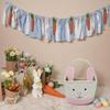 Easter Basket, Easter Bunny Baskets with Handle, Baby Gift Baskets, Egg Buckets Gifts Tote Bags Egg Hunt Basket for Kids, Boys, Girls, Toddler,