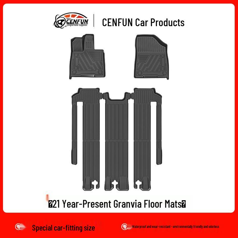 TPE Anti-Slip Eco-Friendly Trunk Mat for 2025 Toyota Grand Highlander & Sienna Galaxy.
