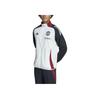 Adidas Manchester United 2024-25 Season Color Block Striped Logo Print Long Sleeve Jacket Unisex Jacket JE3740