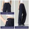 Damen 2025 Sommer Marineblau Weitbeinige Fallschirm-Cargohose