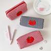 Cloth Checkered Fruit Plaid Stationery Bag Tomato Pen Bag Pencil Pouch School