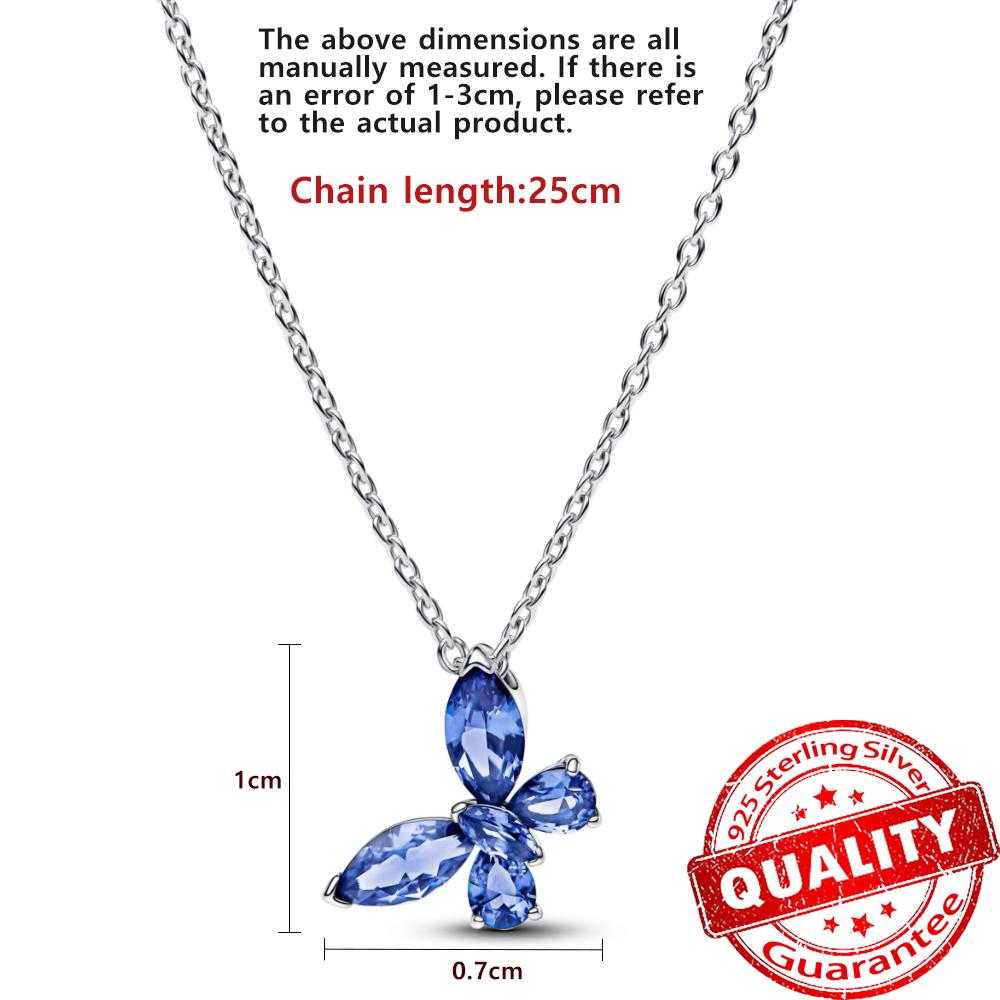 Sparkling Copper Gold Infinite Diamond Pavé Circle Necklace Moon&Butterfly Necklace For Women Dazzling Winter Gift