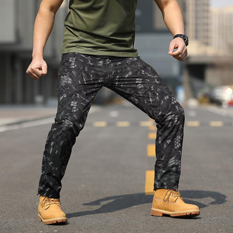 Herren Taktische Hose Slim Fit Wasserdichte Trainingshose Frühling Herbst Atmungsaktive Wasserdichte Overalls Lockere Kleidung