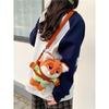 Zootopia Judy Hopps Nick Wilde Cartoon Plush Shoulder Bag For Girls With Adjustable Strap And Storage Space