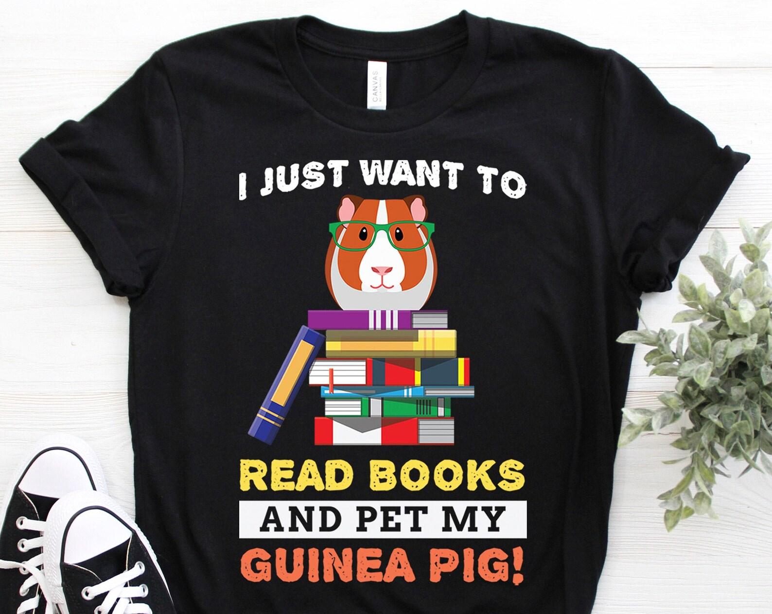 Guinea Pigs Read Books Funny Cute Guinea Pig Owner Lover Gift T-Shirt, Guinea Pigs Face Shirts, Wheek Animal Tees, Birthday Present, Vintage 100