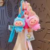 Cute Cartoon Flocked Bear Doll Keychain Bag Pendant Couple Car Schoolbag Keychain Pendant