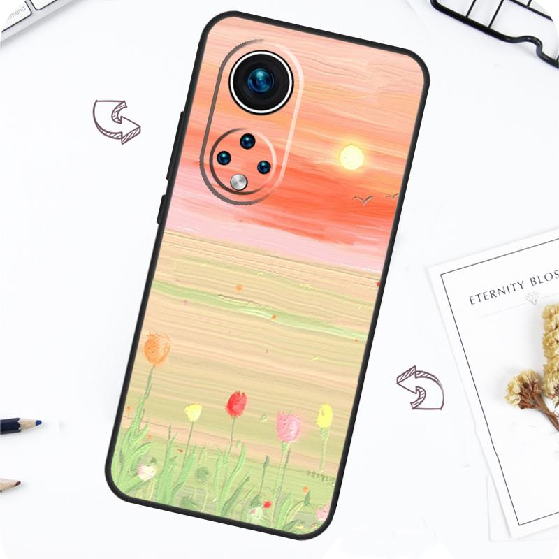 Koreanische Sonnenuntergangs-Landschaft Hülle Für Honor Magic 7 Pro 5 6 Lite Honor 200 Pro 50 70 90 X8b X9a X8a X8 X9 X9c X9b Abdeckung