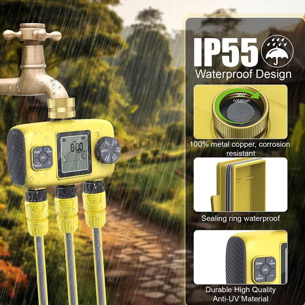 IPX5 Waterproof Water Consumption Test Meter Brass Inlet Electronic Water Meter Garden Irrigation