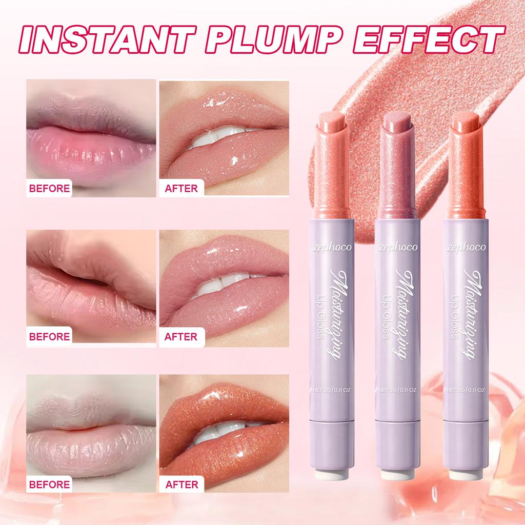 Rossetto Gel Rosa con Effetto Cambio Temperatura Balsamo Labbra Idratante Lunga Tenuta Nutrimento Lucidalabbra per Labbra Sane
