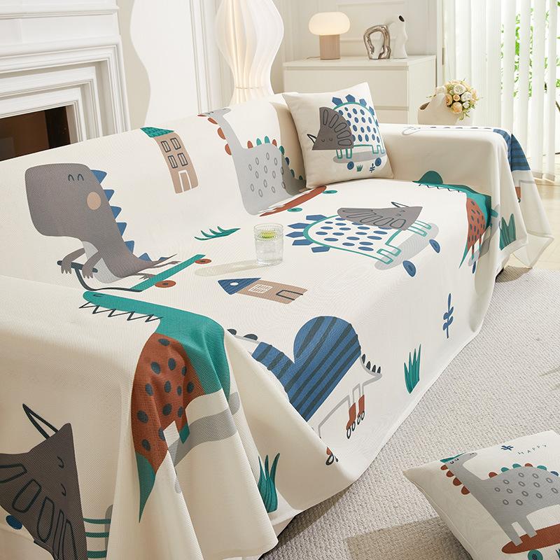 Ice Silk Sofa Cover Towel Non-Slip High-Grade Sofa Cover Cloth Summer Summer Mat Sofa Cover Summer Sofa Towel