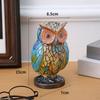Resin Owl Shaped Night Light Bedside Reading Lamp Lightweight Unique Home Decoration Hand Painted