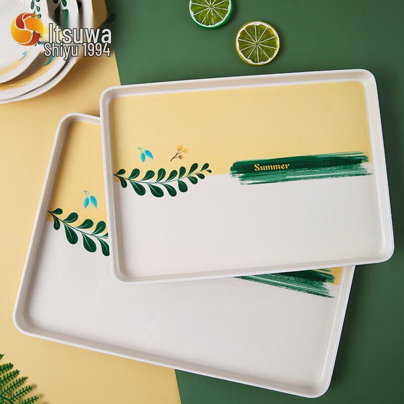 Wuhe Food-Grade Melamine Eucalyptus Serving Tray