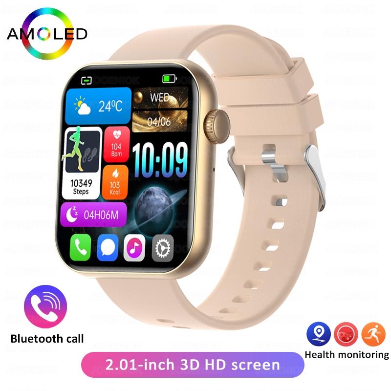 New Smart Watch Men AMOLED HD Screen Sports Tracker AI Voice Bluetooth Call Fashion Smartwatch Women