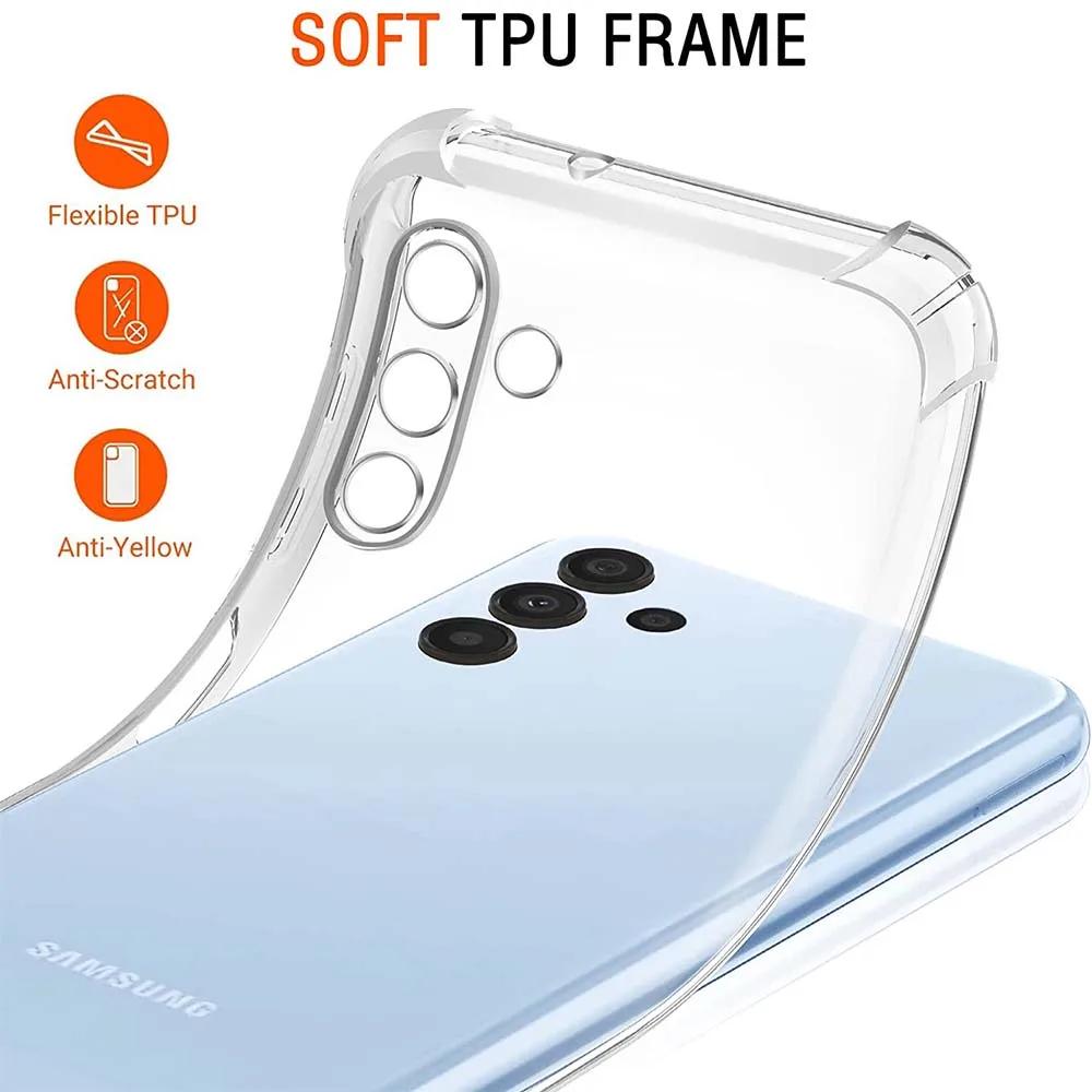 Transparent Phone Case for Samsung Galaxy A14 5G A24 A34 A54 A04 A04S A04E A13 A33 A53 A73 Shockproof Protective Ultra Thin Clear Protection Cover