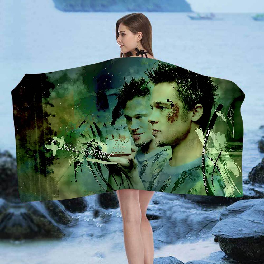 Film culte F-Fight C-Club Grandes Serviettes de Plage en Microfibre Serviette à Séchage Rapide Serviettes de Plage Sable Serviette de Piscine pour Voyage Piscine Natation Yoga