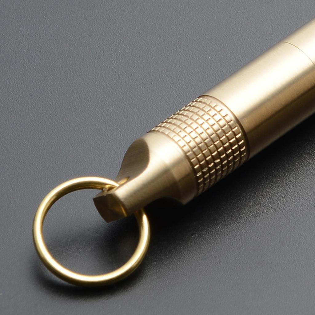Brass Seal Bottles Waterproof Canister Keychain Toothpick Bottle Outdoor Camping Tool Pocket Pills Case Holder