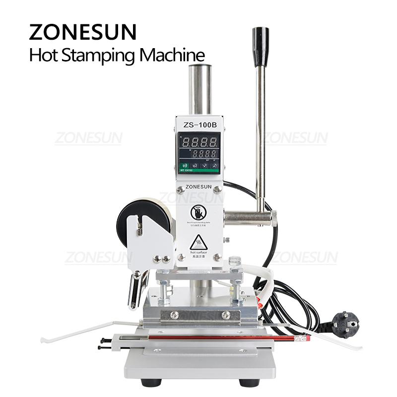 ZONESUN ZS-100B Dual Use Hot Foil Stamping Machine Manual Bronzing Machine For Pvc Card Leather Pencils Paper Stamping Machine