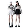 Women's Spring Autumn Fashion High Waisted Slimming Solid Colour A Line Short Casual All Match Versatile Pleated Skirt Versatile Stylish