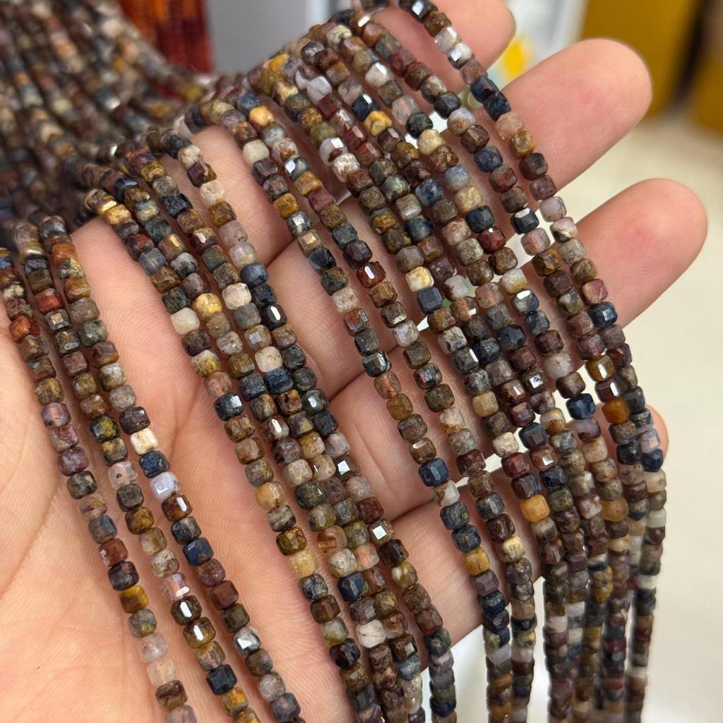 3mm Pietersite Cube Beads for DIY Jewelry