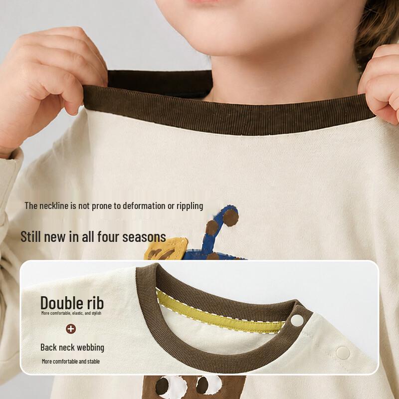 Minibala Unisex Kids' Soft Brushed Cotton Long-Sleeve T-Shirt