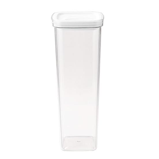 Noodle Storage Box with Lid Transparent Airtight Food Container Spaghetti Storage Jar for Pasta Grains Snacks Kitchen Cabinet Pantry Organization белый