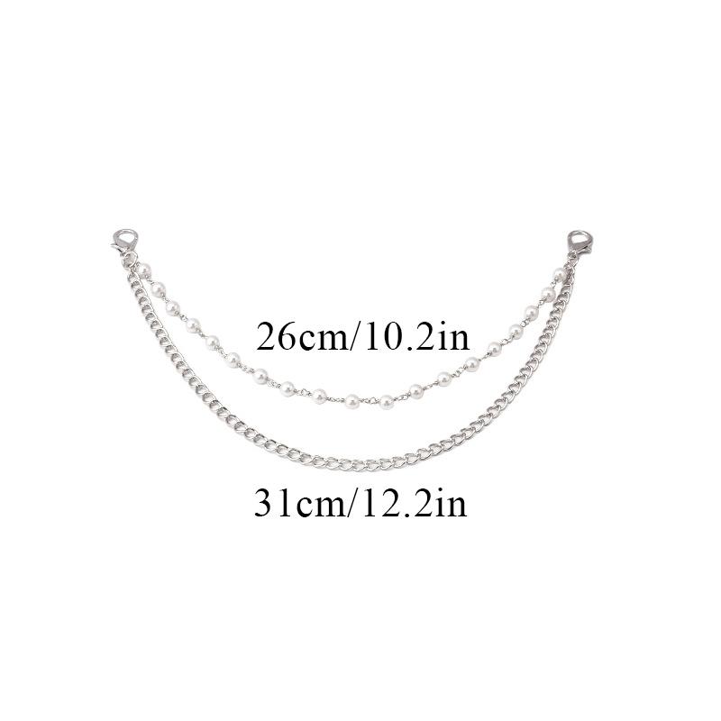 Multi-layer DIY Personality Bag Chain Decoration With Lobster Buckle Pentagram Pendant Clothing Chain Heart Star Bag Accessories