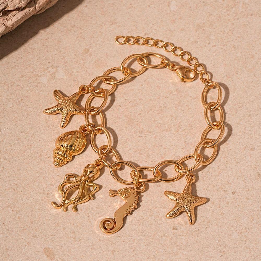 Elegant Simple Metal Bracelet Exquisite Ocean Style Jewelry Hawaiian Style Beach Bracelet  Holiday
