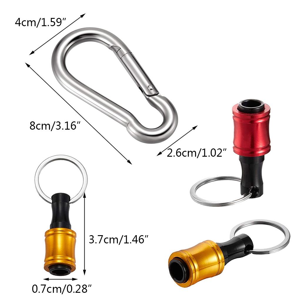 10pcs Keychain Extension Bar Quick Release Keychain Easy Change Screwdriver Bits Holder Set Extension Bar 1/4inch Hex